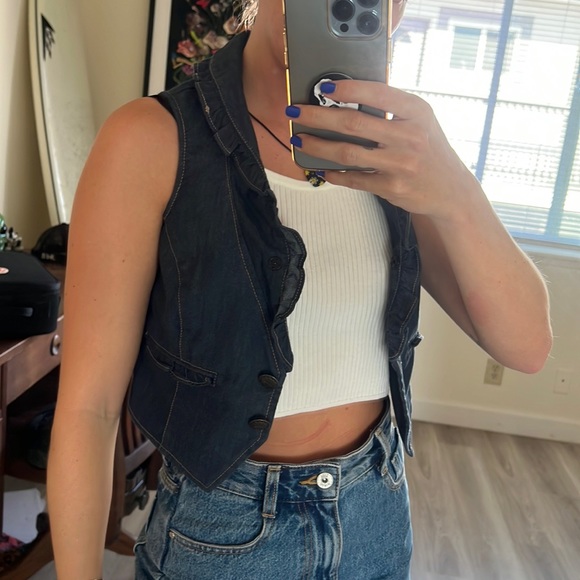 Vintage jean vest - Picture 1 of 2